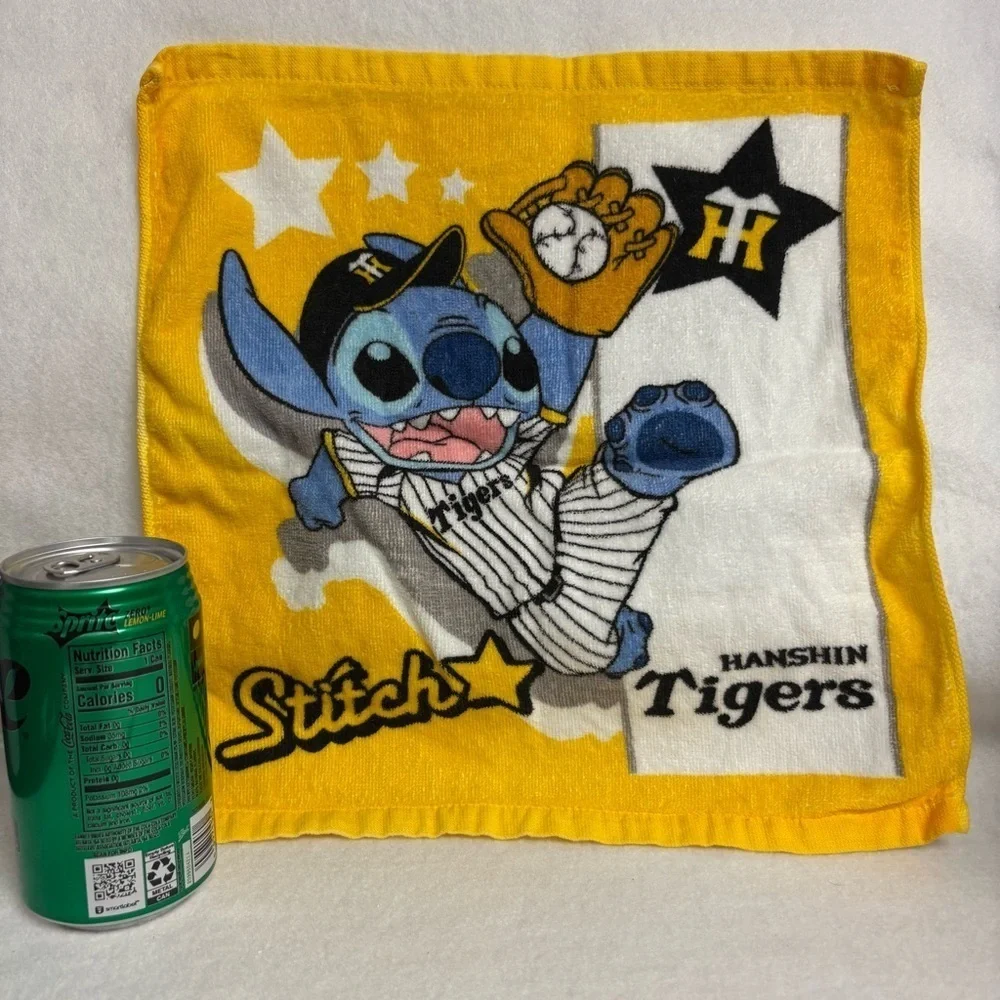STITCH x HANSHIN TIGERS Yellow Small Hand Towel Disney Japan Baseball